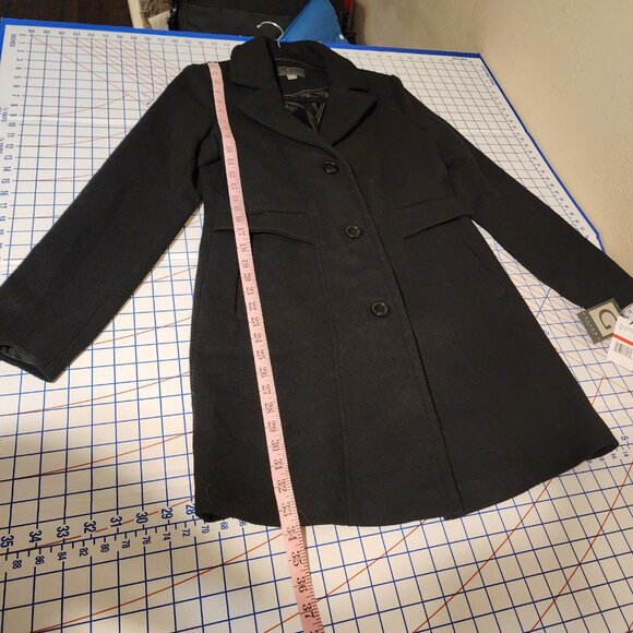 Gallery Wool-Blend Walker Coat NWT Black Small - Picture 2 of 16